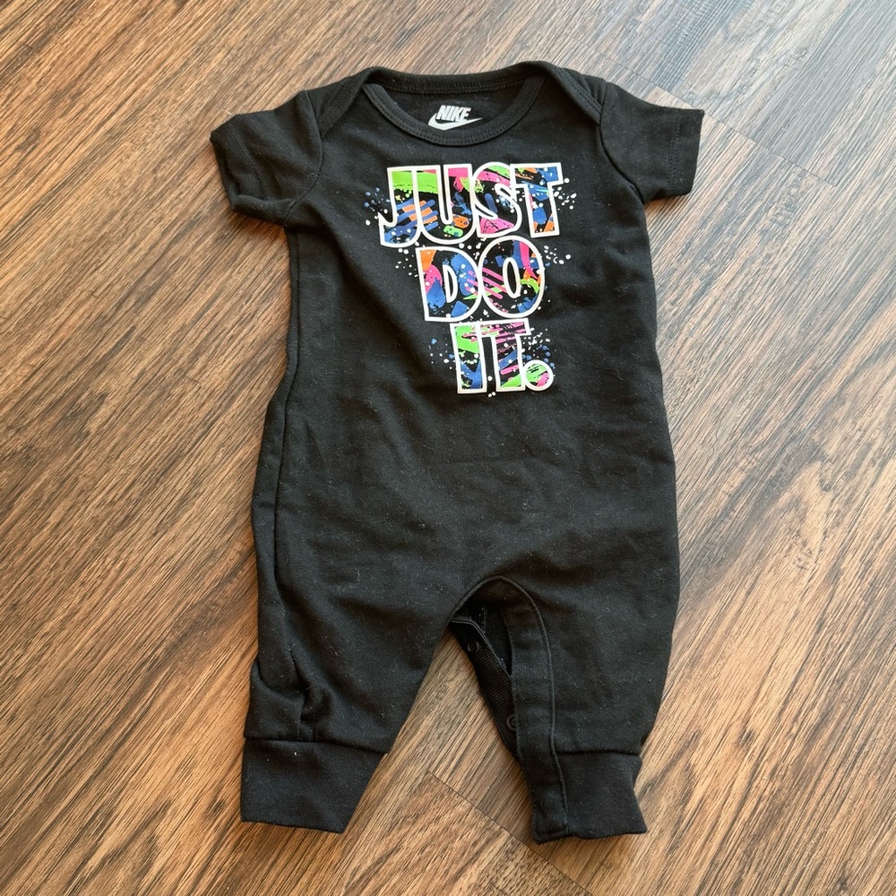 Nike Black Footies One Piece Summer 3 month
